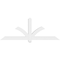 Ekena Millwork Redmond Architectural Grade PVC Gable Bracket, 72"W x 27"H x 4"D x 4"F, 9/12 Pitch GBP072X27X0404RED00 - alternate 5